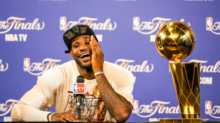 LeBron James after winning title with Miami Heat